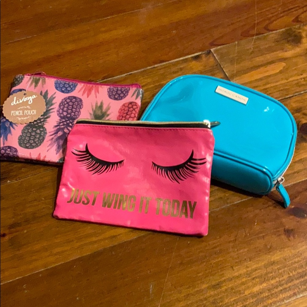 Set of 3 small travel/ zipper bags